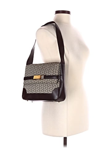 Céline Celine Flap Shoulder Dark Brown/Beige C Macadam Canvas Gold (view 2)