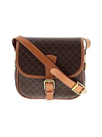 Céline Celine Vintage Buckle Flap Crossbody  Macadam Coated Canvas (view 1)