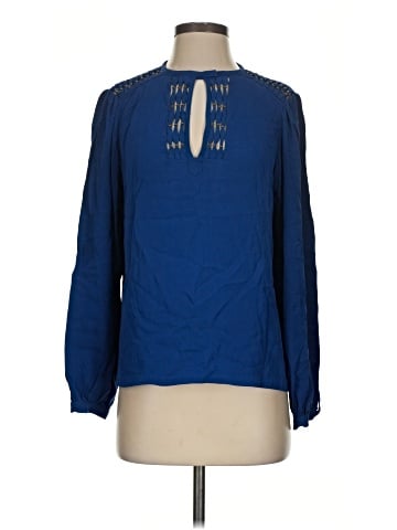 Diane von Furstenberg Long Sleeve Silk Top (view 1)