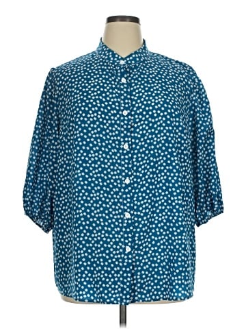 Shein Curve 3/4 Sleeve Blouse (view 1)