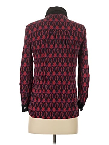 Diane von Furstenberg Long Sleeve Silk Top (view 2)