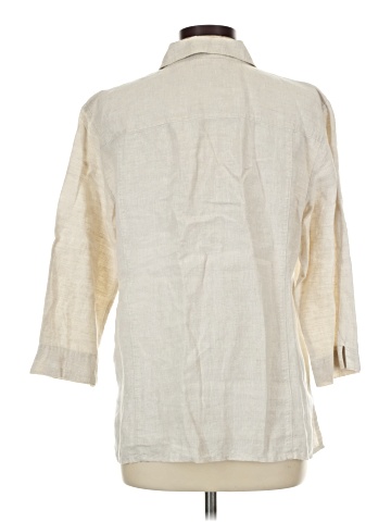 JM Collection 3/4 Sleeve Button-Down Shirt (view 2)