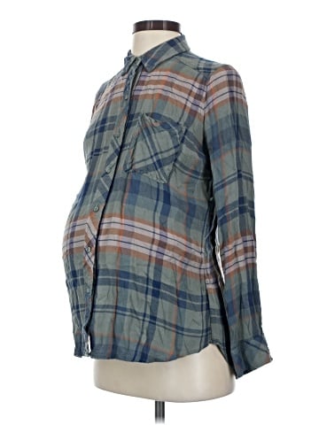 Motherhood Long Sleeve Button-Down Shirt (view 1)