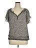 Max Studio 100% Polyester Gray Short Sleeve Blouse Size XL - photo 1