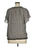 Max Studio 100% Polyester Gray Short Sleeve Blouse Size XL - photo 2