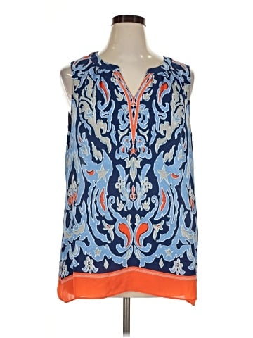 Rose + Olive Sleeveless Blouse (view 1)