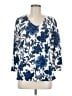 Talbots Floral Blue Pullover Sweater Size M - photo 1