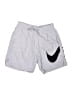 Nike 100% Polyamide Graphic Gray Athletic Shorts Size L (kids) - photo 1
