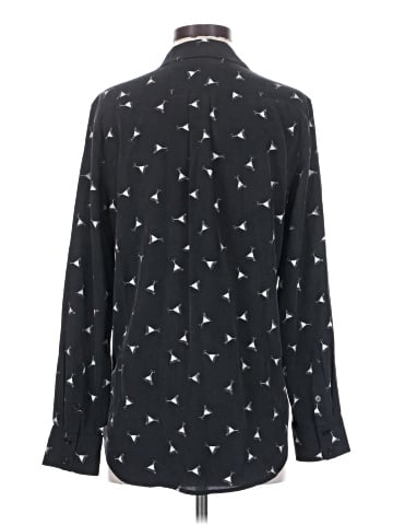 Equipment Long Sleeve Silk Top (view 2)