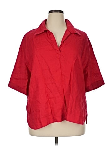 Magaschoni 3/4 Sleeve Button-Down Shirt (view 1)