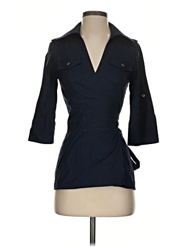 Diane von Furstenberg 3/4 Sleeve Button-Down Shirt (view 1)