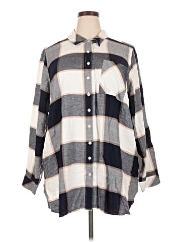 Torrid 3/4 Sleeve Button-Down Shirt (view 1)