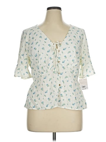 LC Lauren Conrad 3/4 Sleeve Blouse (view 1)
