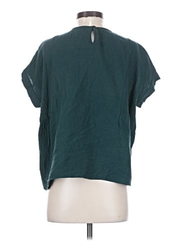 Madewell Lightspun Cuffed-Sleeve Shirred Top (view 2)