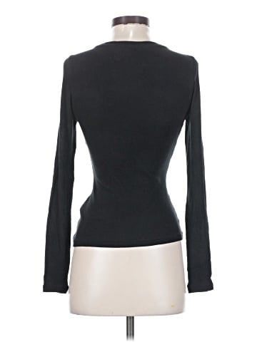 Madewell Brightside Finerib V-Neck Long-Sleeve Tee (view 2)