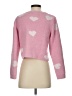Altar'd State Hearts Pink Pullover Sweater Size XS - photo 2