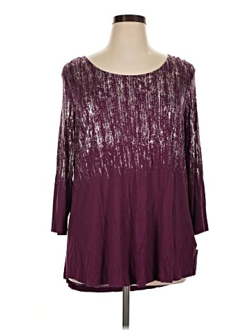 JM Collection 3/4 Sleeve Top (view 1)