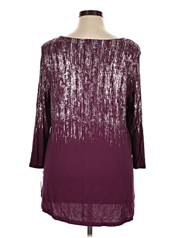 JM Collection 3/4 Sleeve Top (view 2)