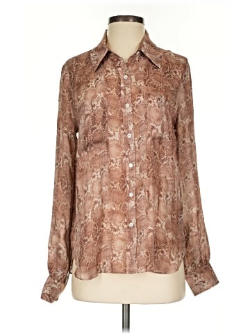 Haute Hippie Long Sleeve Silk Top (view 1)