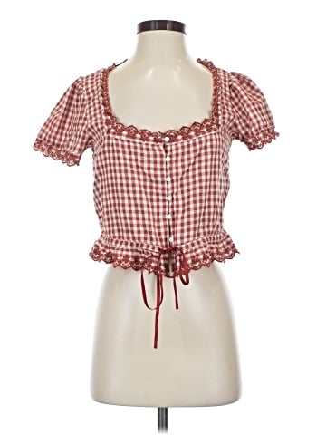 American Eagle Outfitters Short Sleeve Blouse (view 1)