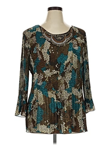 Signature by Larry Levine 3/4 Sleeve Blouse (view 1)