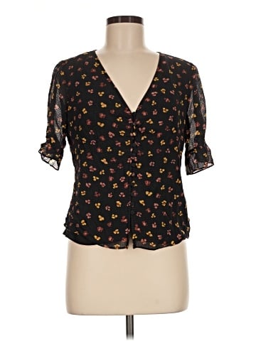 Madewell Silk Daylight Tie-Sleeve Top in Feline Floral (view 1)