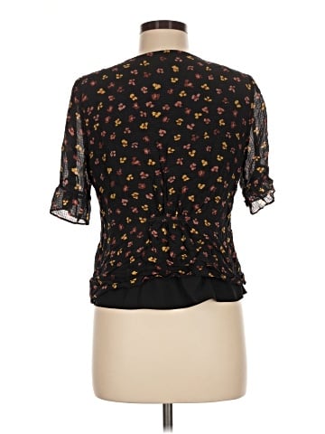 Madewell Silk Daylight Tie-Sleeve Top in Feline Floral (view 2)
