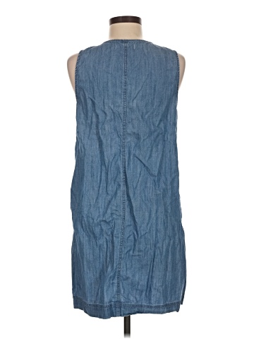 Madewell Denim Button-Front Sleeveless Easy Dress in Haslett Wash (view 2)