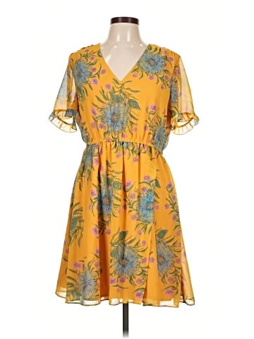Madewell Sweetgrass Ruffle-Sleeve Dress in Painted Blooms (view 1)