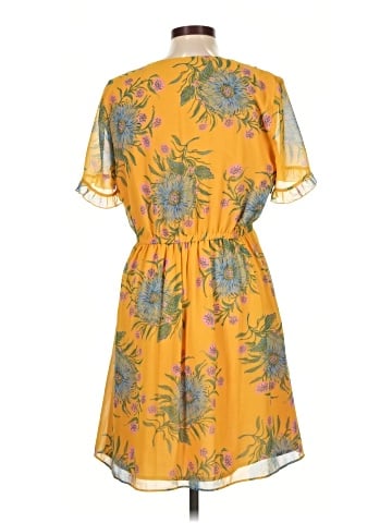 Madewell Sweetgrass Ruffle-Sleeve Dress in Painted Blooms (view 2)