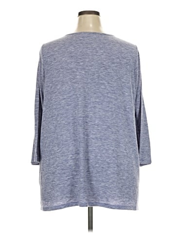 LOGO by Lori Goldstein Long Sleeve Henley (view 2)