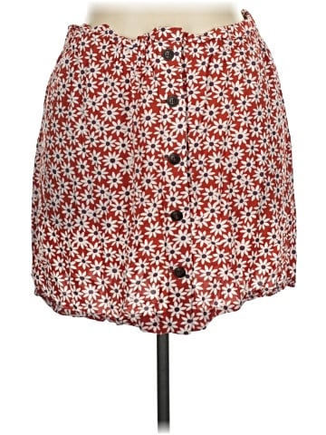 Madewell Paperbag Button-Front Mini Skirt in Falling Daisies (view 1)