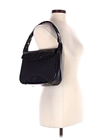 Céline Celine Square Flap Hobo Black C Macadam Canvas Gold (view 2)