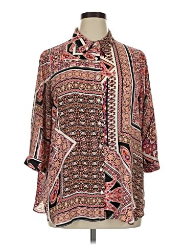 Rose + Olive 3/4 Sleeve Blouse (view 1)