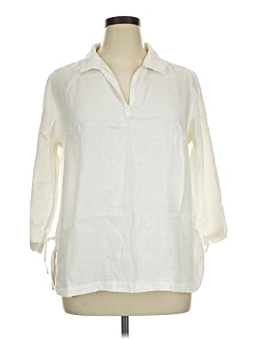 Isaac Mizrahi 3/4 Sleeve Button-Down Shirt (view 1)