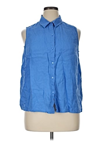Eileen Fisher Sleeveless Button-Down Shirt (view 1)