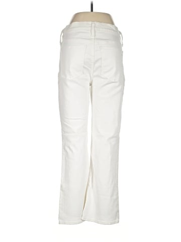 Madewell Kick Out Crop Jeans in Pure White (view 2)