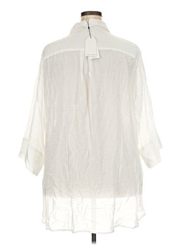 Universal Standard 3/4 Sleeve Button-Down Shirt (view 2)