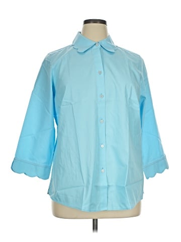 Foxcroft 3/4 Sleeve Button-Down Shirt (view 1)