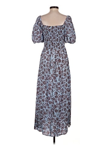 Madewell Smocked Puff-Sleeve Dress in Floral (view 2)