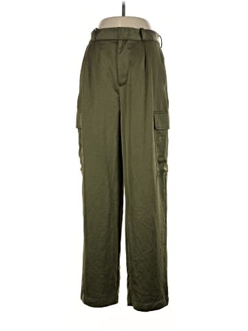 Madewell High-Rise Straight Cargo Trousers in Satin (view 1)