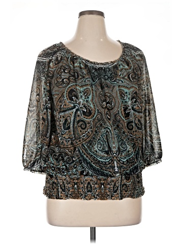 INC International Concepts 3/4 Sleeve Blouse (view 1)
