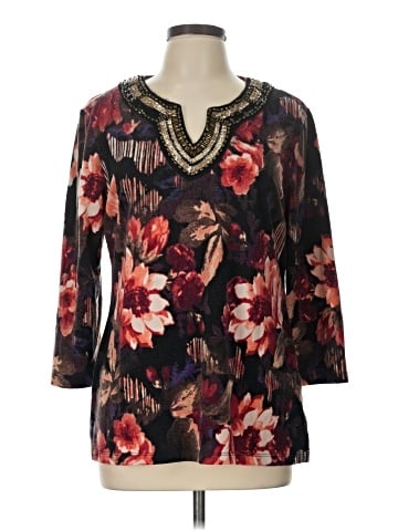 JM Collection 3/4 Sleeve Blouse (view 1)
