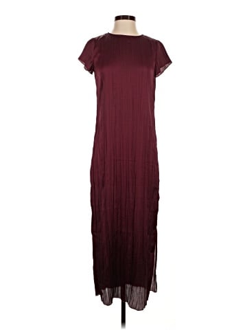 Madewell Short-Sleeve Slip Midi Dress in Pliss&eacute; (view 1)