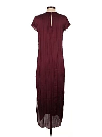 Madewell Short-Sleeve Slip Midi Dress in Pliss&eacute; (view 2)