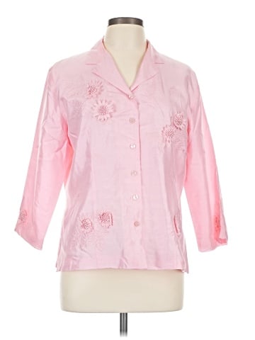 Carole Little 3/4 Sleeve Silk Top (view 1)