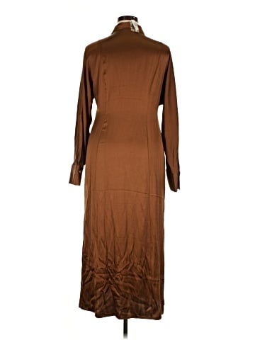 Madewell Satin Button-Front Midi Shirtdress (view 2)