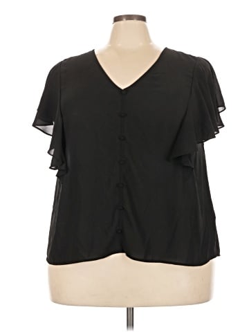 ELOQUII Short Sleeve Blouse (view 1)