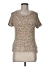 CAbi 100% Cotton Tweed Silver Pullover Sweater Size M - photo 1