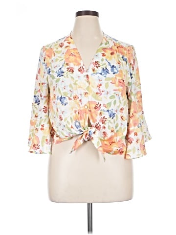 LC Lauren Conrad 3/4 Sleeve Blouse (view 1)